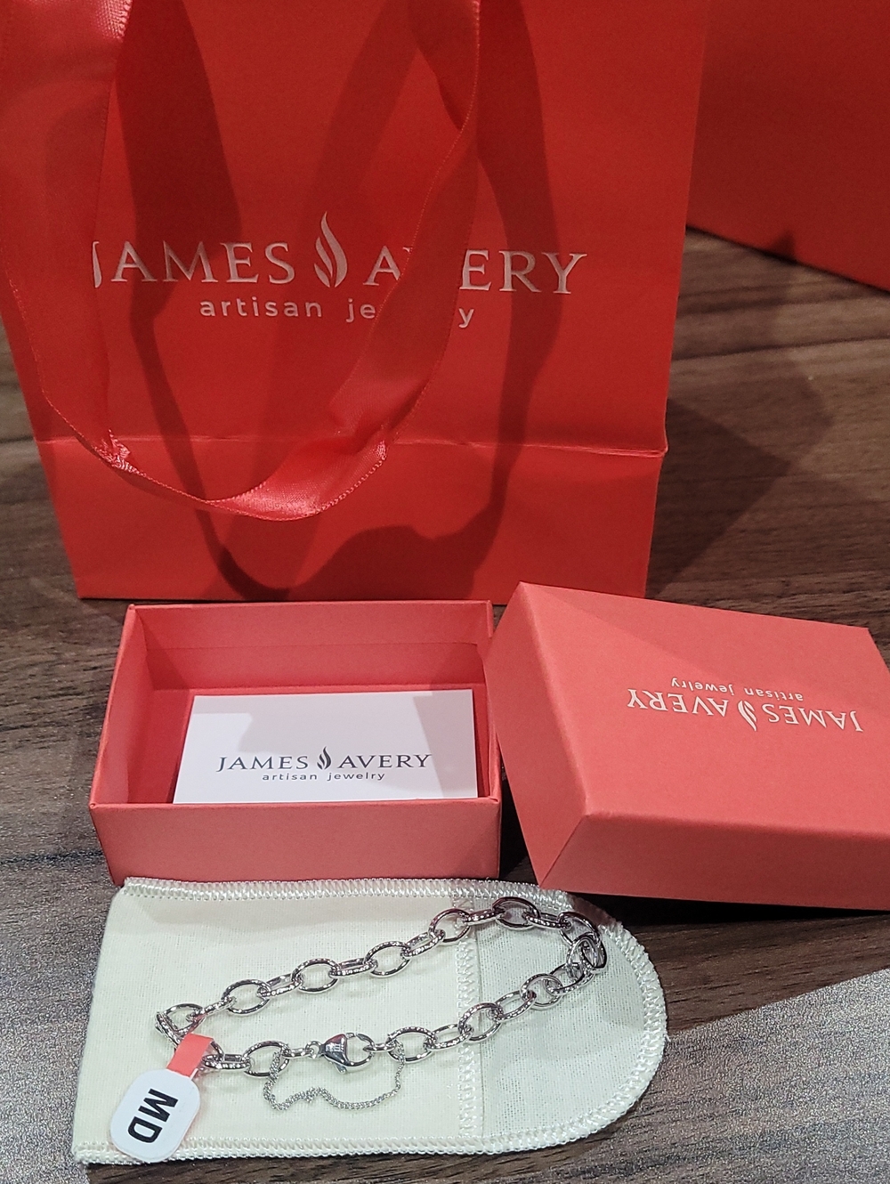 James Avery Silver Chain Bracelet with Polished Links